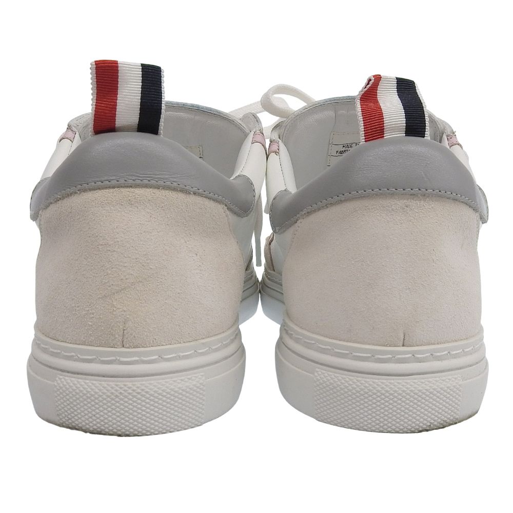 THOM BROWNE トムブラウン レザー スニーカー シューズ メンズ 白 ホワイト 8 US 速乾素材 防寒対策