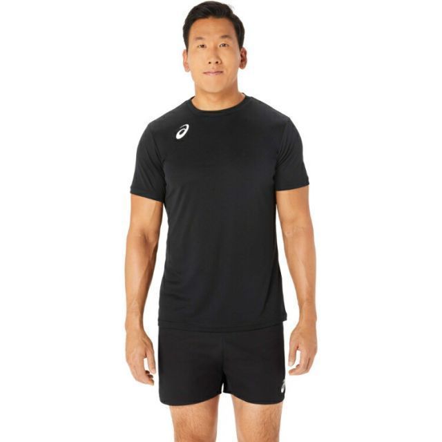 asics アシックス DRY SS T SHIRT パフォーマンスブラックXブリリアントホワイト XL 2051A332 2 | スポーツ用品 スポーツ グッズ ツール アクセサリー 雑貨 小物 使いやすい バレーボール 衣類 メンズ 