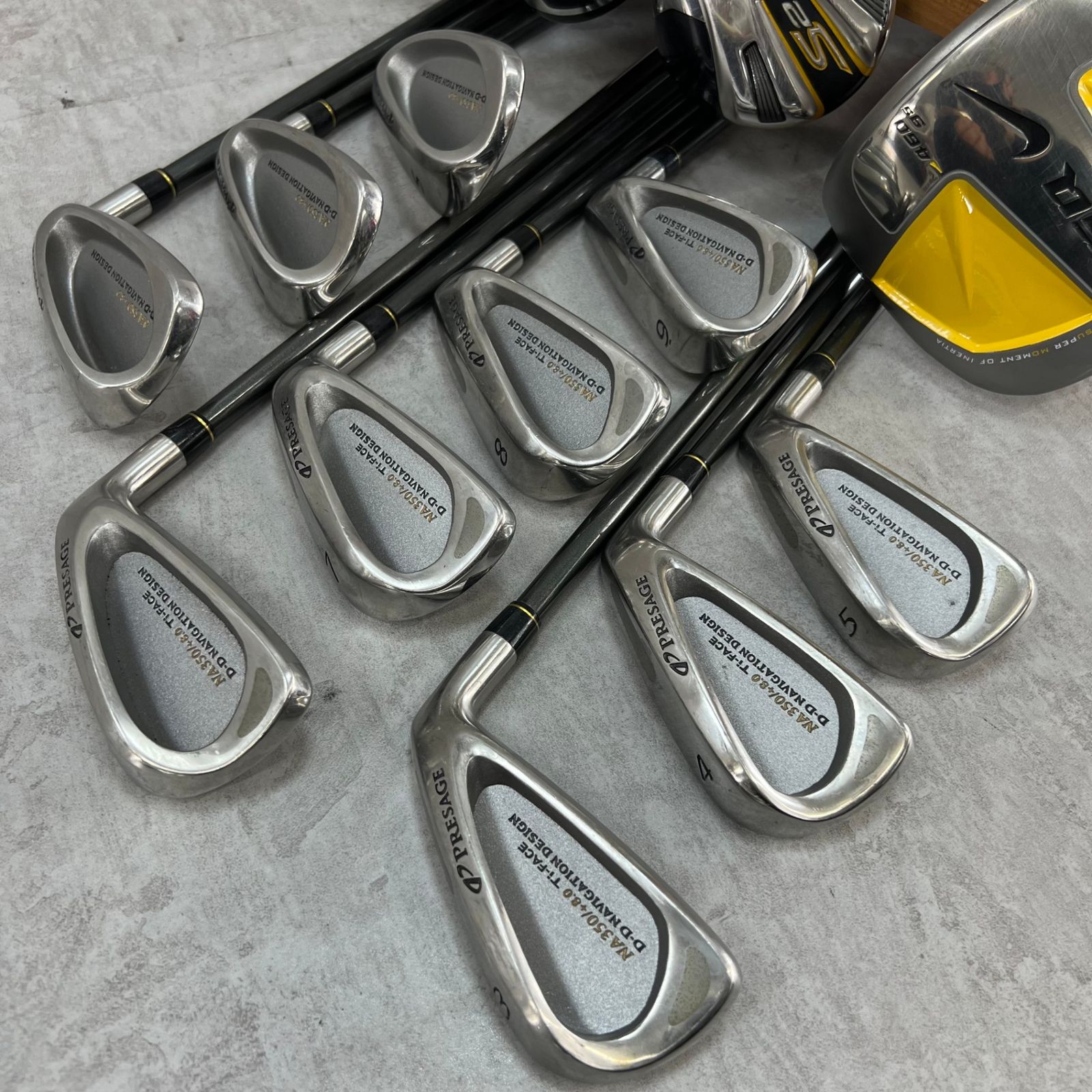 NIKE - Nike　ナイキ　Titleist　タイトリスト　メンズゴルフ14本セット　カーボン　右利き用　キャディバッグ　 初心者おすすめ Nike ナイキ Titleist タイトリスト メンズゴルフ14本セット