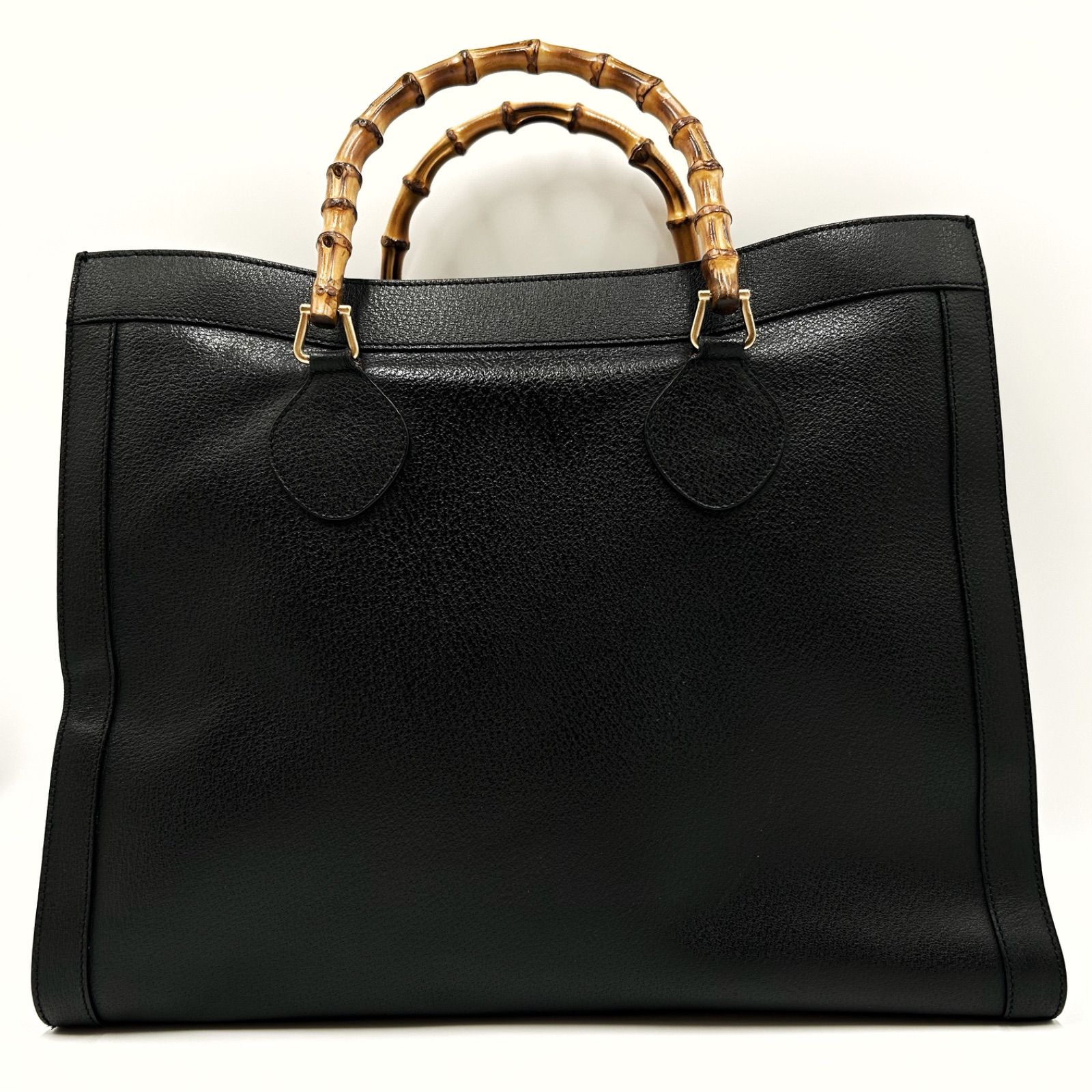 美品 GUCCI グッチ ハンドバッグ トート バンブー ダイアナ A4 レザー 