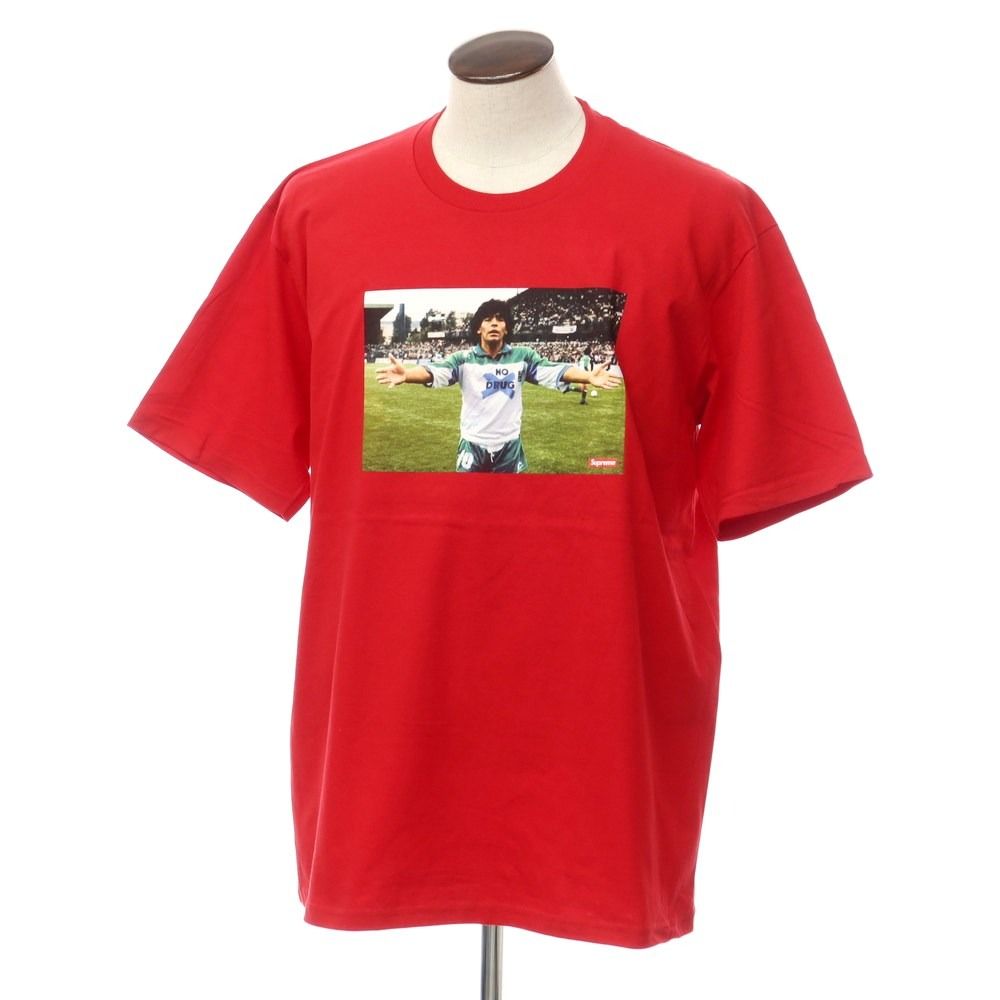 【中古】シュプリーム Supreme 2024年春夏 Maradona Tee 半袖Ｔシャツ レッド【サイズXL】【メンズ】