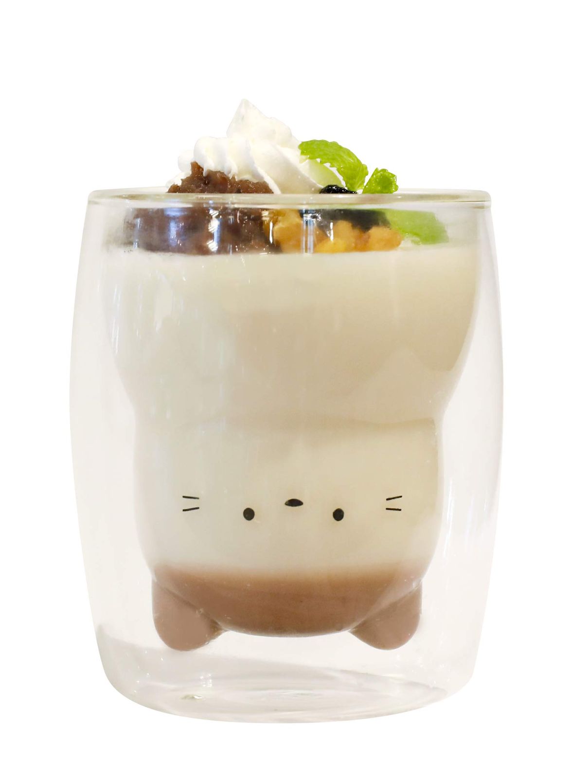 新品 シービージャパン 耐熱グラス [ネコ] 270ml 結露しにくい 2層構造 電子レンジで温められる 食器洗浄機対応 耐熱アニマルグラス UCA