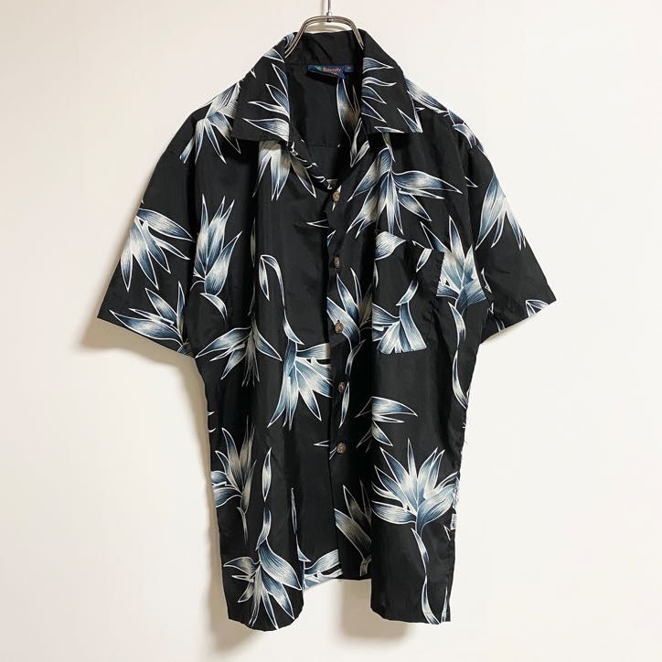 古着 used Roundy Bay 半袖総柄デザイン開襟シャツ アロハシャツ
