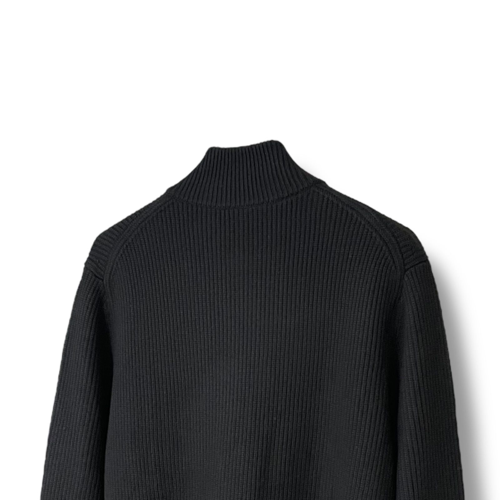 Theory セオリー ブラック リブニット ジップアップ ジャケット