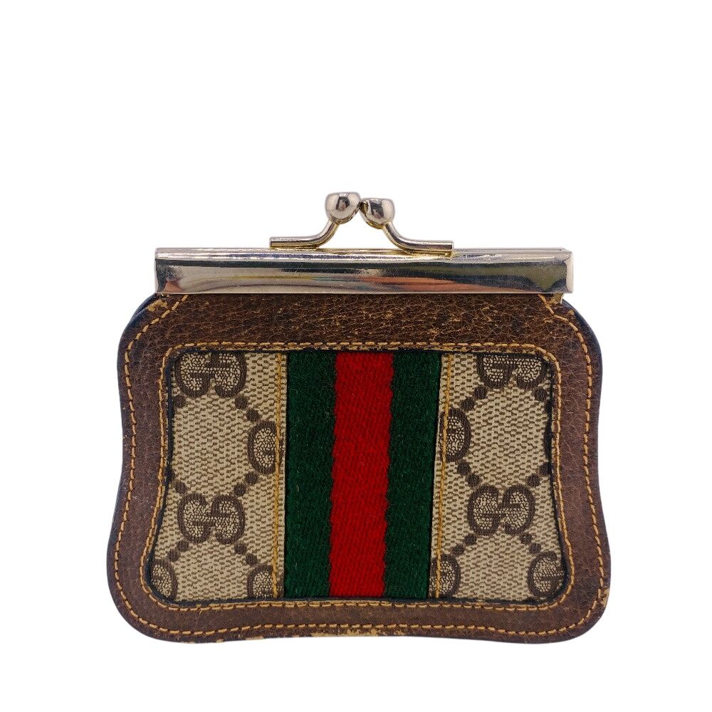 5％OFF フォロワークーポン！！】GUCCI グッチ がま口 オールド