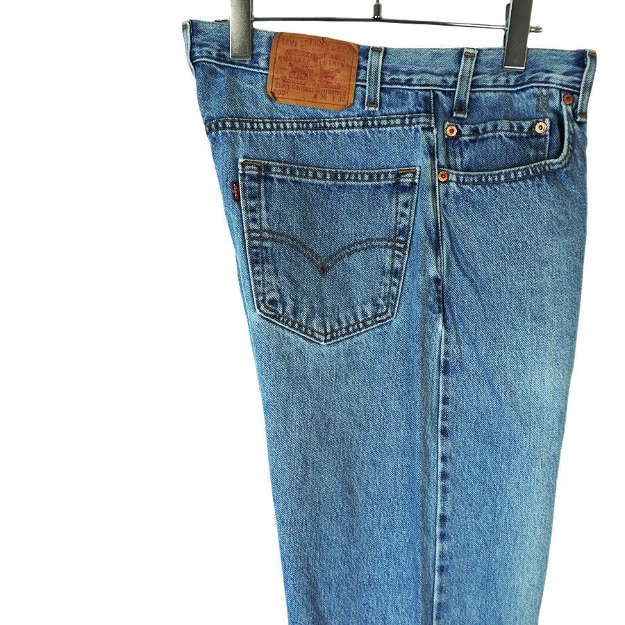 Levi'sリーバイス505ストレートデニムパンツウォッシュドデニム水色ライトブルー赤タブギャラ入りregularfitレギュラーフィットstraightlegヴィンテージvintage40403