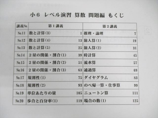 希学園 小6 レベル演習 算数 第1/2分冊 問題編/解答編 2024 計4冊 045M2D 希学園 小6 レベル演習 算数 第1/2分冊 問題編/解答編 2024 計4