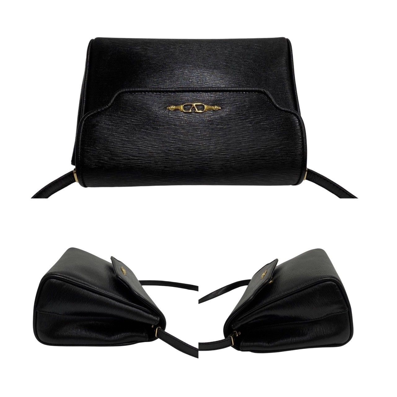 美品】VALENTINO ロゴレザーショルダーバッグミニ