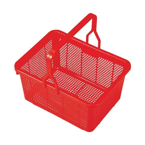 積水テクノ成型 スクールバスケット レッド×10個 かご カゴ 運搬 バスケット 入れ物