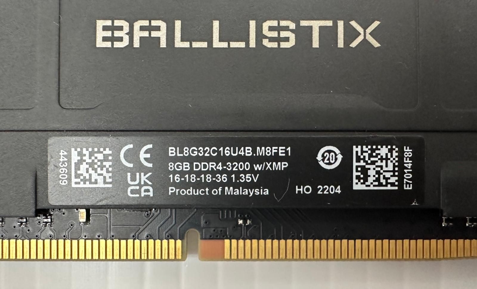 中古品】BALLISTIX メモリ DDR4-3200 8GB 4枚セット （2510145