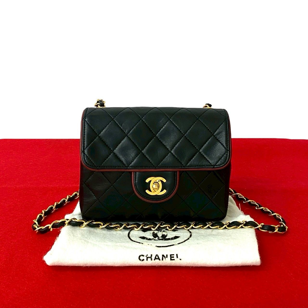 CHANEL マトラッセ チェーンショルダー トートバッグ ラムスキン
