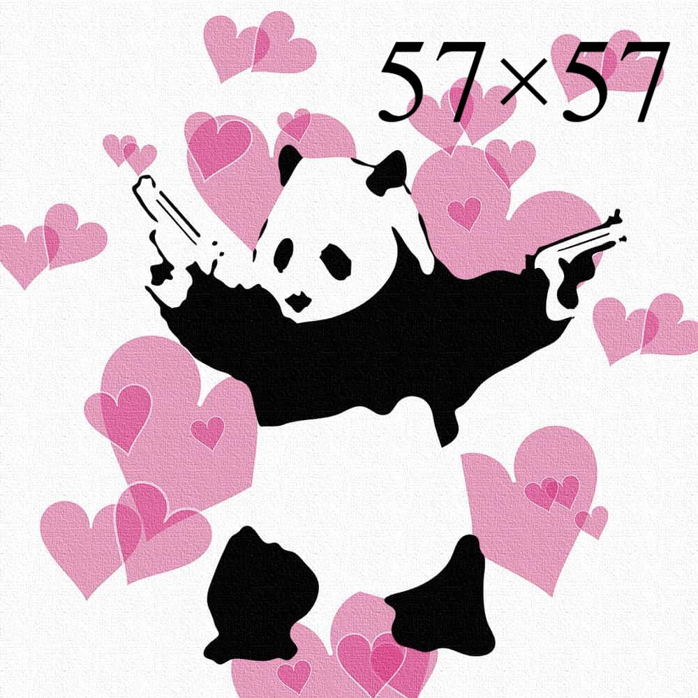 アートパネル バンクシー Lサイズ パンダ アーティスト 芸術家 日本正規ライセンス pa0263