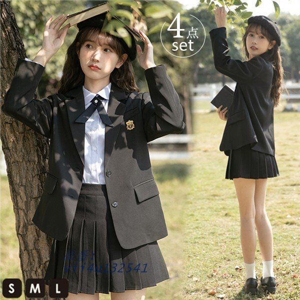 卒業式 スーツ 女の子 黒 ブラック 入学式 大きいサイズ 卒業式服 入学祝い 中学生 小学生 中高生 3点セット 高校生 vii4u132541