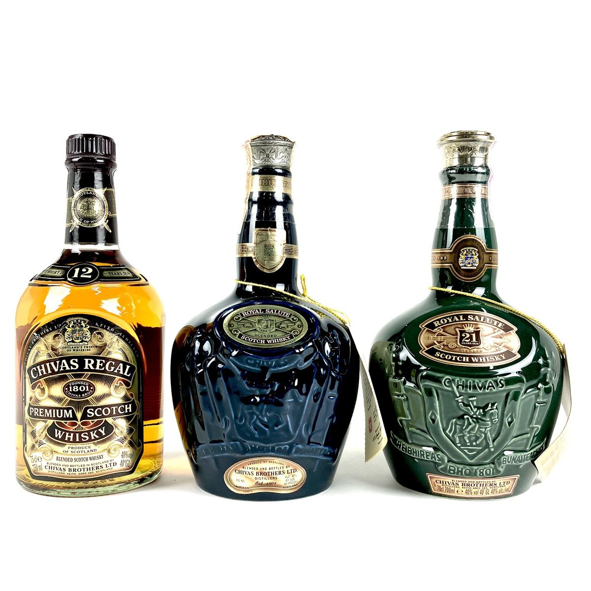 3本 シーバスリーガル CHIVAS REGAL 12年 旧ボトル ロイヤルサルート