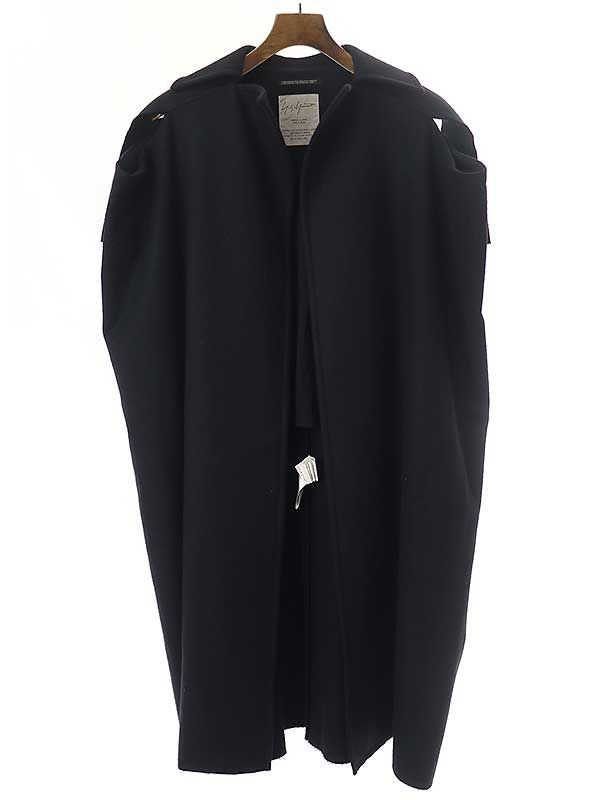 ヨウジヤマモト ファム 19AW メルトンウール　スリーブレスケープコート Yohji Yamamoto FEMME ヨウジヤマモト ファム 19AW メルトンウール