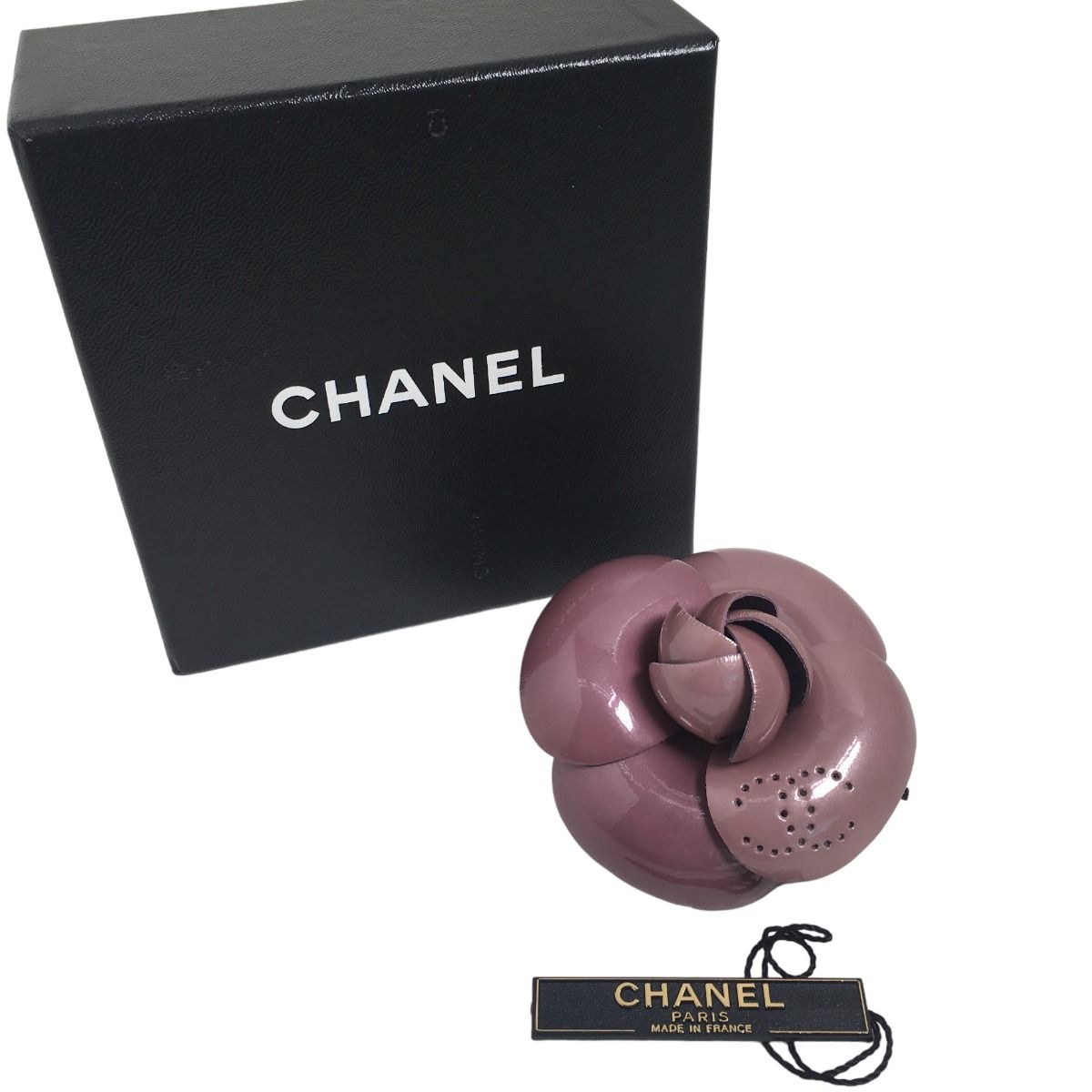 正規品］CHANEL カメリア コサージュ パープル系ブローチ - アクセサリー