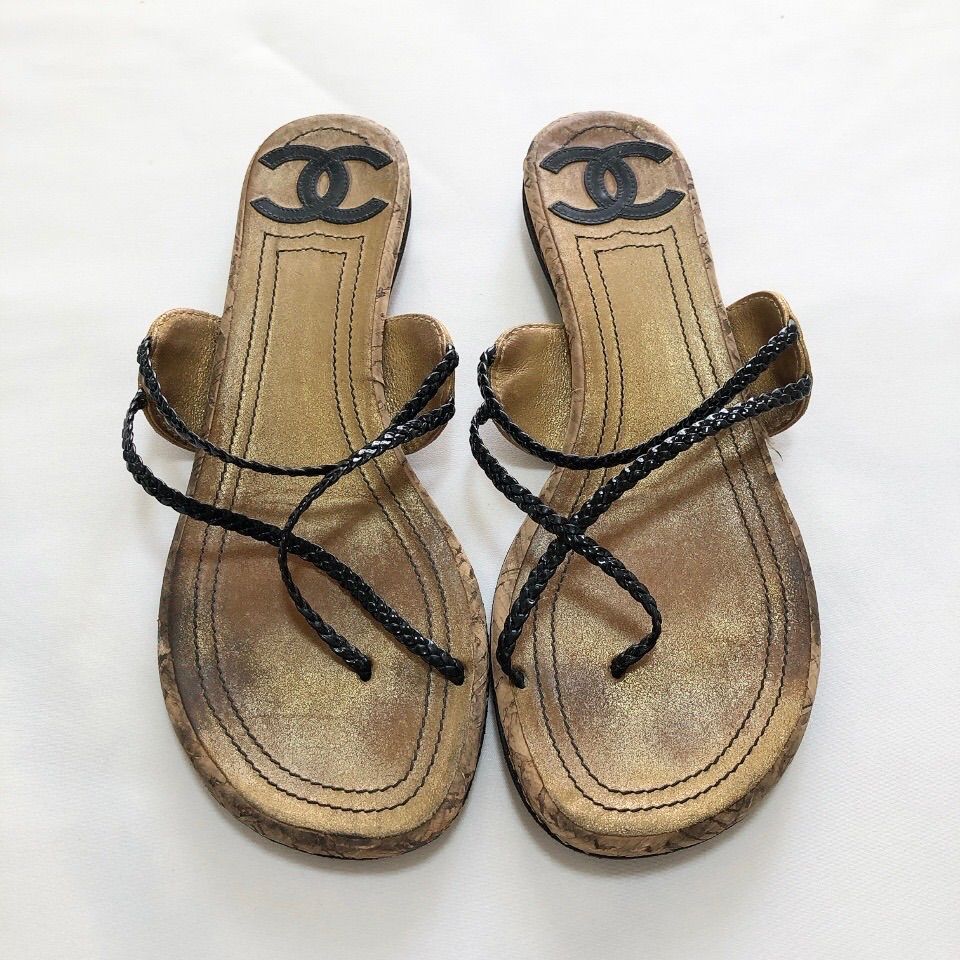 CHANEL シャネル フラットサンダル ココマーク ペタンコ ビーチ