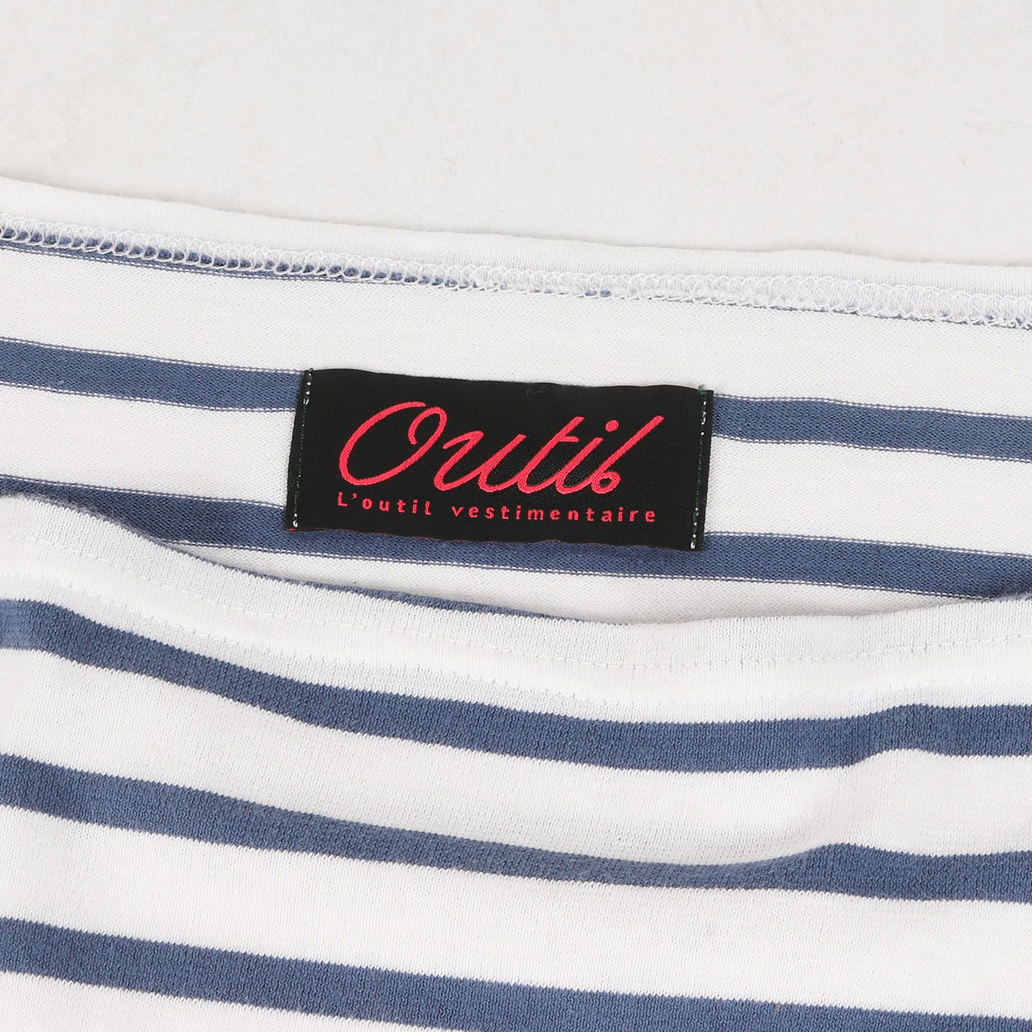 OUTIL ウティ Tシャツ サイズ:0 ボーダー ボートネック バスク シャツ 