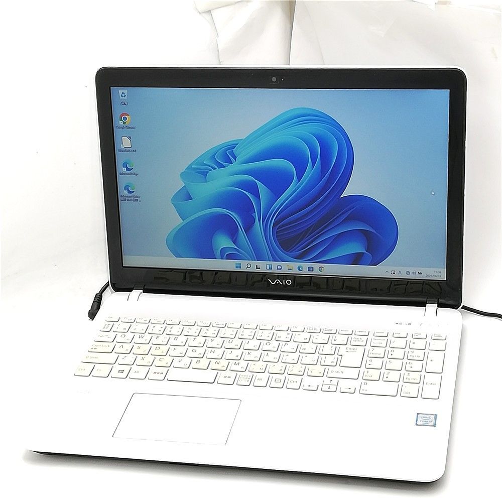 即使用可 Wi-Fi有 ソニー ノートパソコン VAIO VJS151C11N ホワイト 第6世代 Core i3 DVD 無線LAN Webカメラ Windows11 Office済