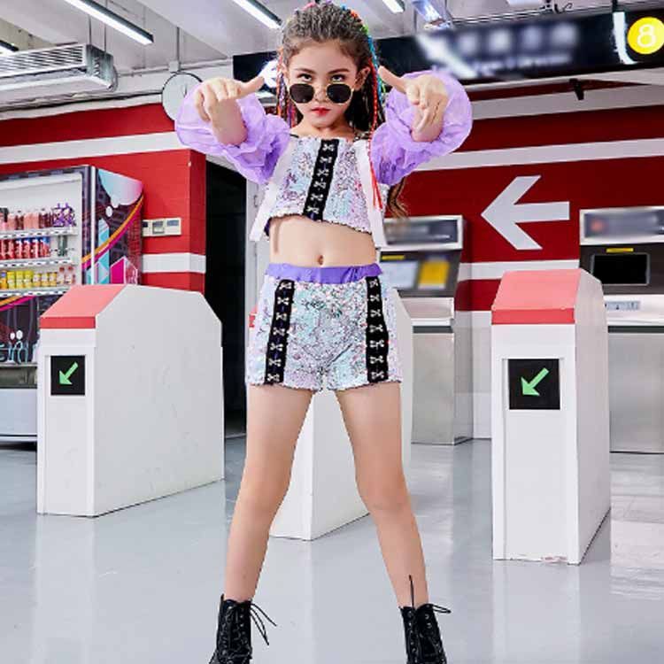 子供服 ヒップホップ ガールズ ジュニア キッズ ダンス衣装 ジャズダンス セットアップ キラキラ タンクトップ ヘソ出し 肩出し ショートパンツ ヒップホップ  チアリーディング 団体服 女の子 ステ#nin0176 メルカリ