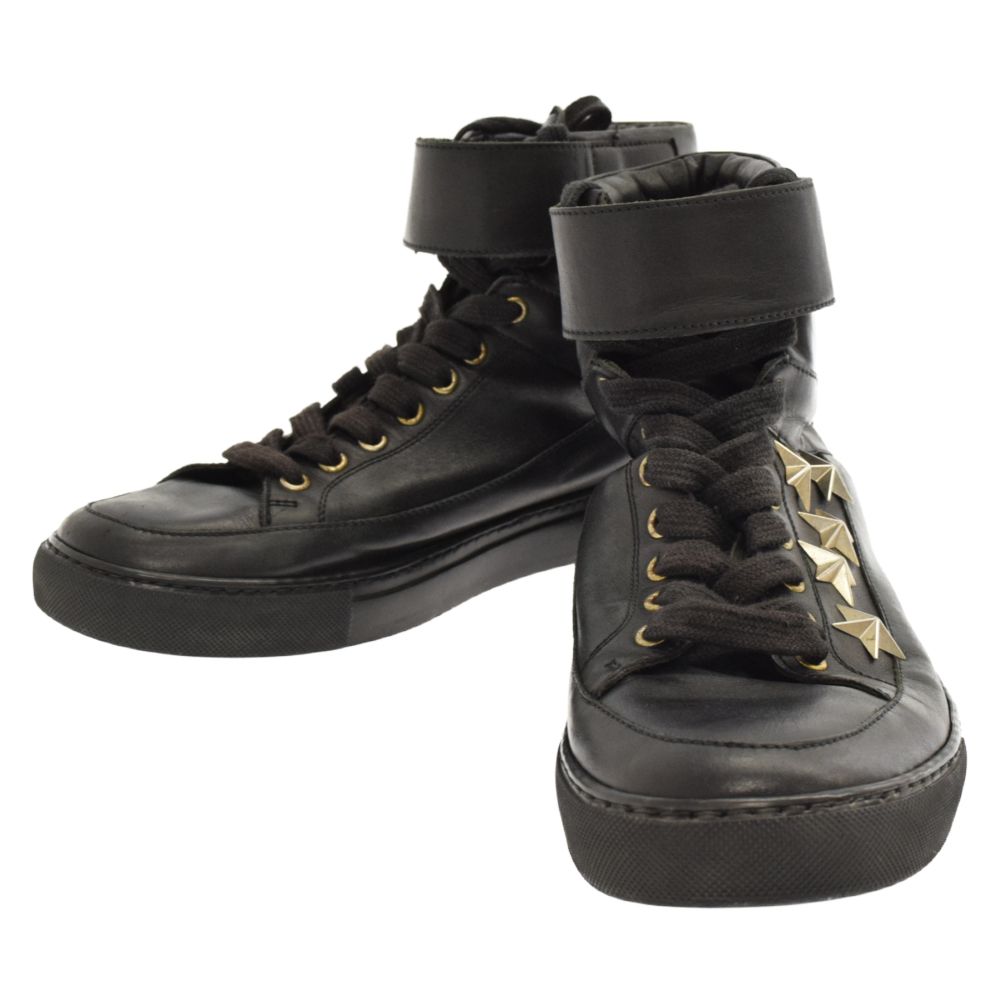 GIVENCHY (ジバンシィ) サイドスタースタッズレザーベルクロハイカット 