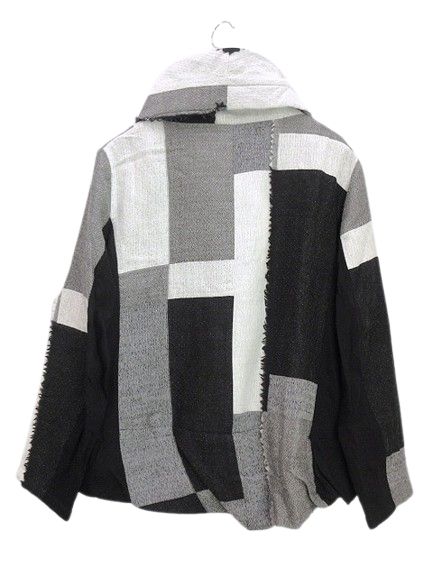 新品　芽風　グレー フード付き ジャケットアウター　38 センソユニコ 芽風 ガーゼ フリンジ ジャケット 38 グレー系