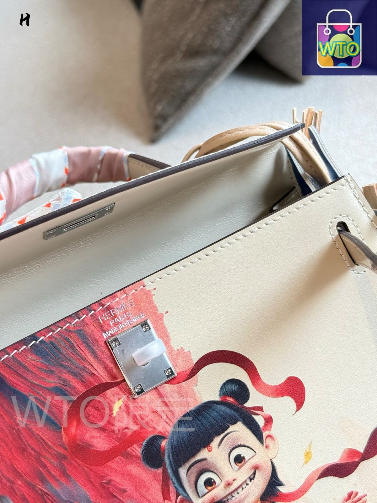 今日WTO】Herm?s Kelly Box Leather 25cm NEZHA Co-Branded