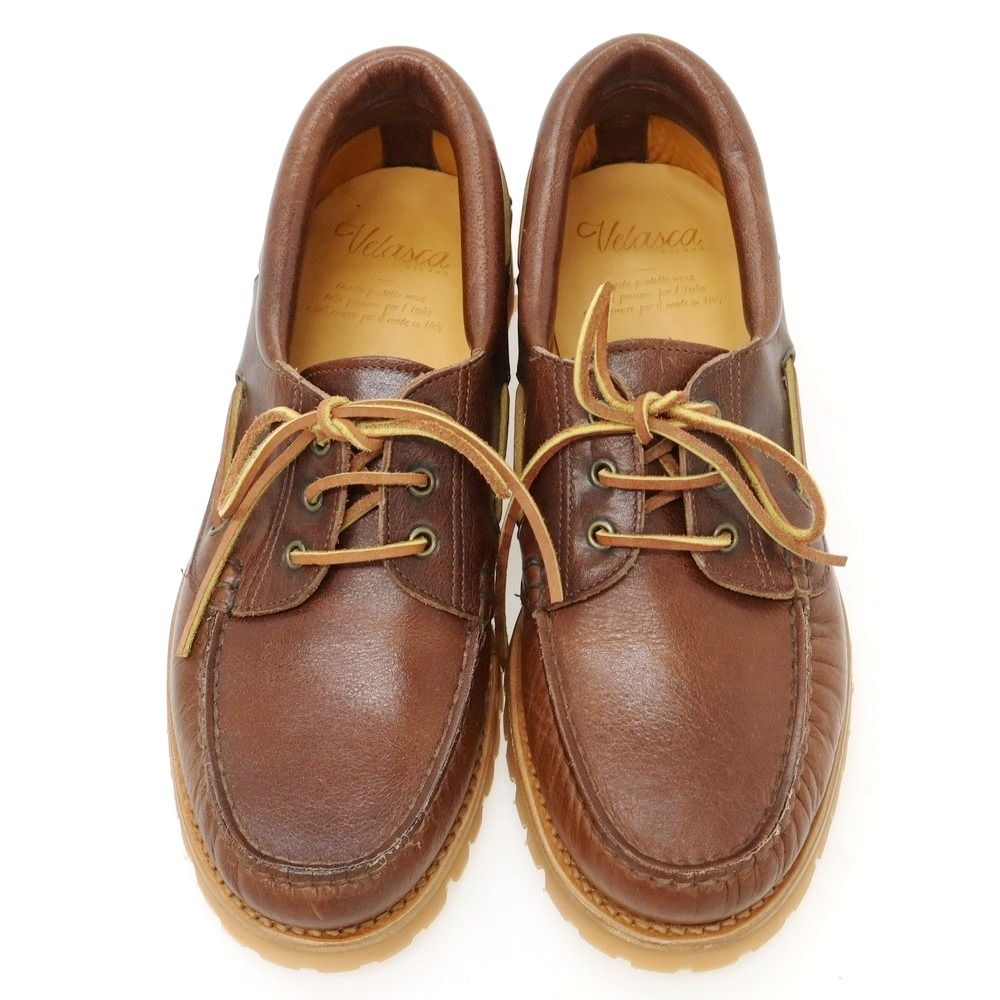 アウトレット ヴェラスカ VELASCA レザー モカシンシューズ ブラウン サイズ41 メンズ