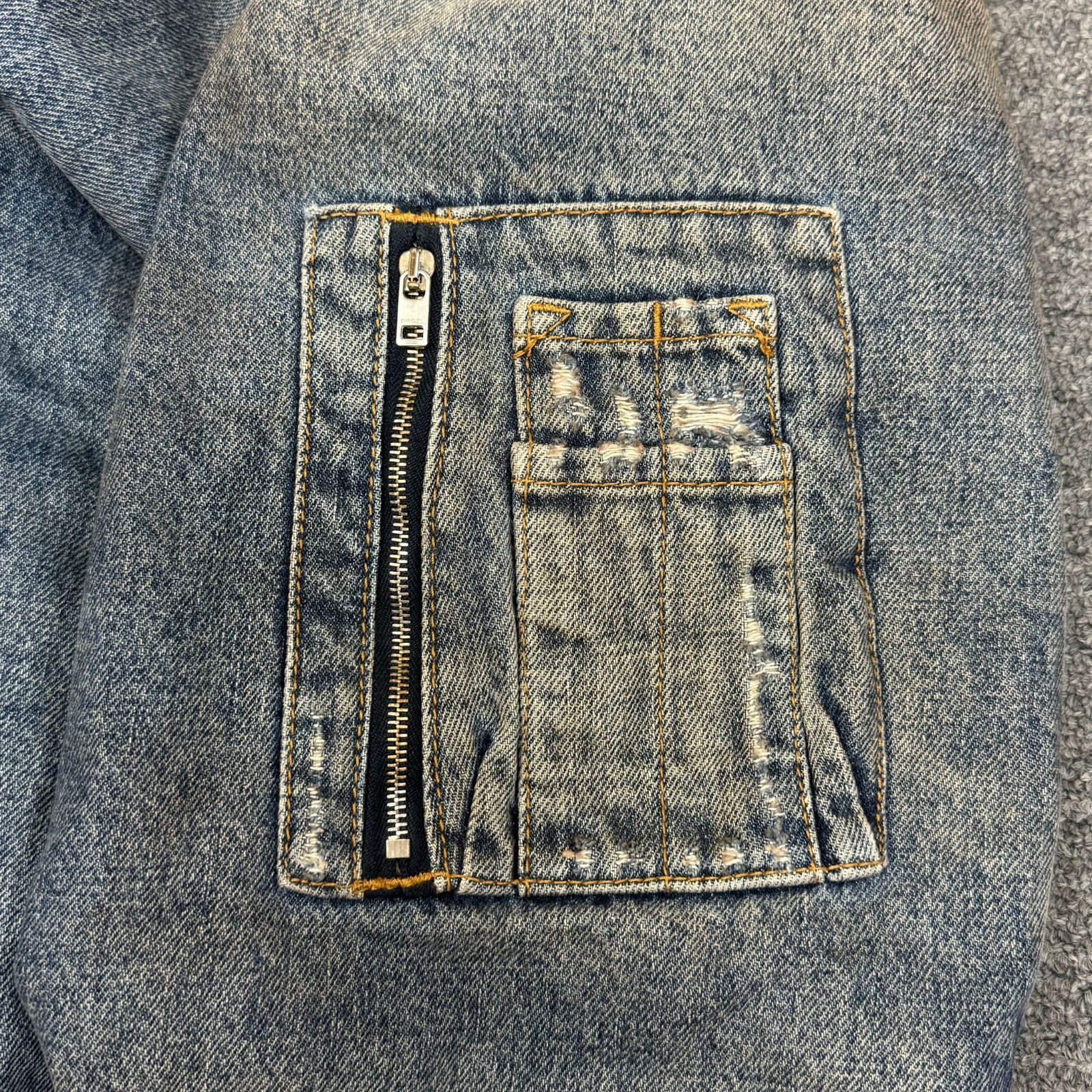 【美品！】ディーゼル ブルゾン フライト ジャケット MA-1 DIESEL / ディーゼル ヴィンテージ加工 シングルライダース MA-1