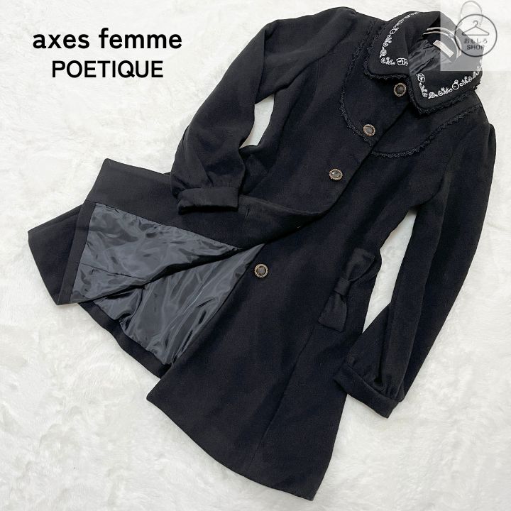 axes femme POETIQUE】アクシーズファム ポエティック 限定品 ディズニー 不思議の国のアリス コラボ コート 黒 ブラック  【サイズM】 - メルカリ