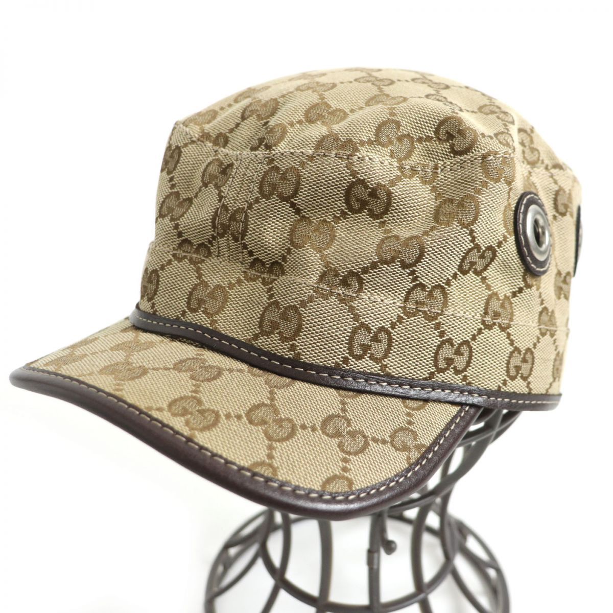 GUCCI GGパターン ワークキャップ ベージュ