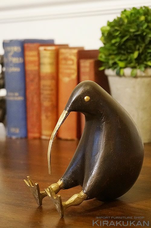 キウイ鳥 木製 置物 キーウィ Kiwi 鳥類 インテリア雑貨 オブジェ