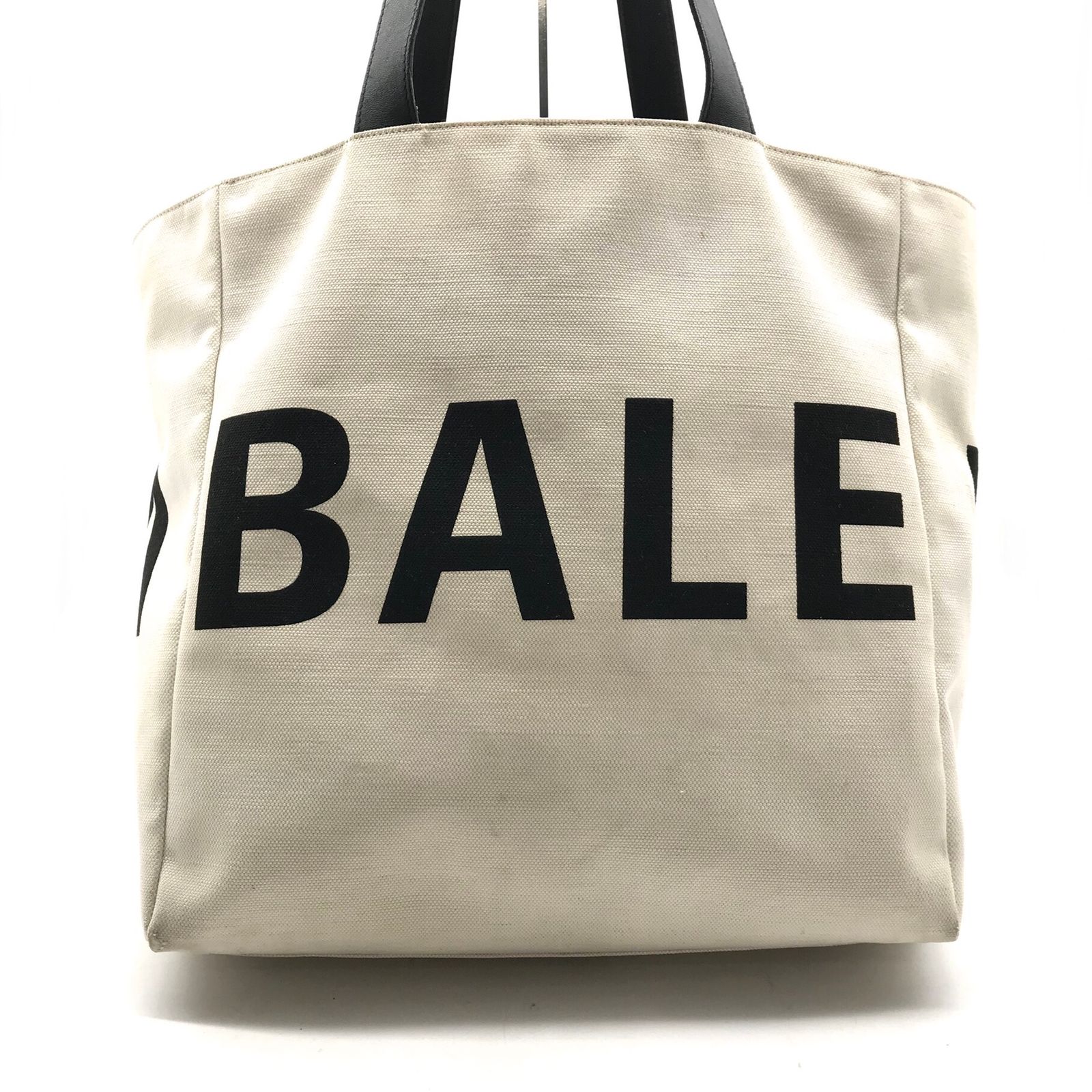 BALENCIAGA バレンシアガ ロゴ キャンバス レザー ビッグ トート ワン 