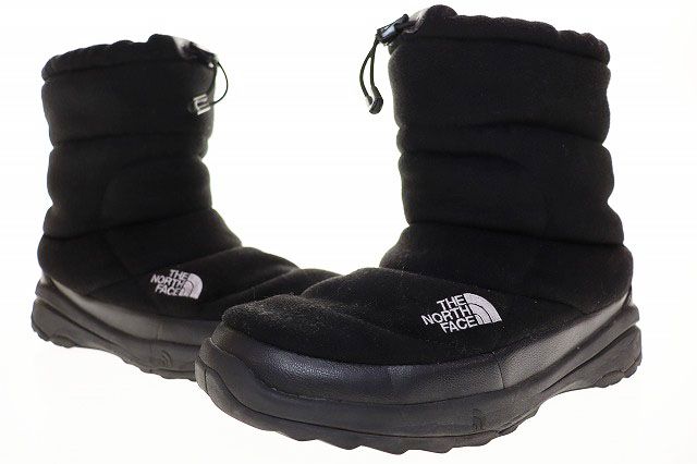 ザノースフェイス THE NORTH FACE NUPTSE BOOTIE WOOL3 BLACK 27cm NF51786 ヌプシ ブーティ ブーツ ウール ブラック 【ブランド古着ベクトル】【中古】250203