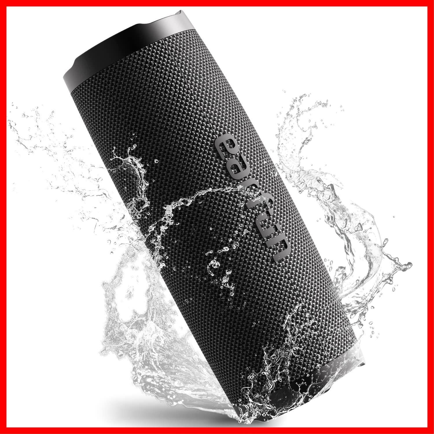 DSP技術|ハンズフリー通話 音声アシスト機能 USB-C急速充電|ステレオペアリング 18時間連続再生 IPX7防水 20W 低音増強 ワイヤレススピーカー 5.2 Bluetooth Slim UBOOM EarFun