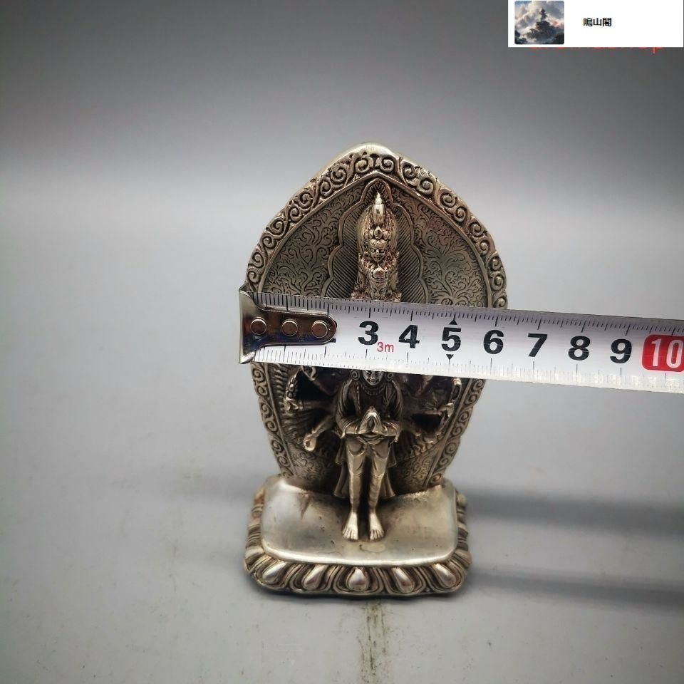 仏教美術銅鎏銀チベット密宗密教十一面千手観音立像 仏教美術銅?銀チベット密宗密教十一面千手観音立像 - メルカリ