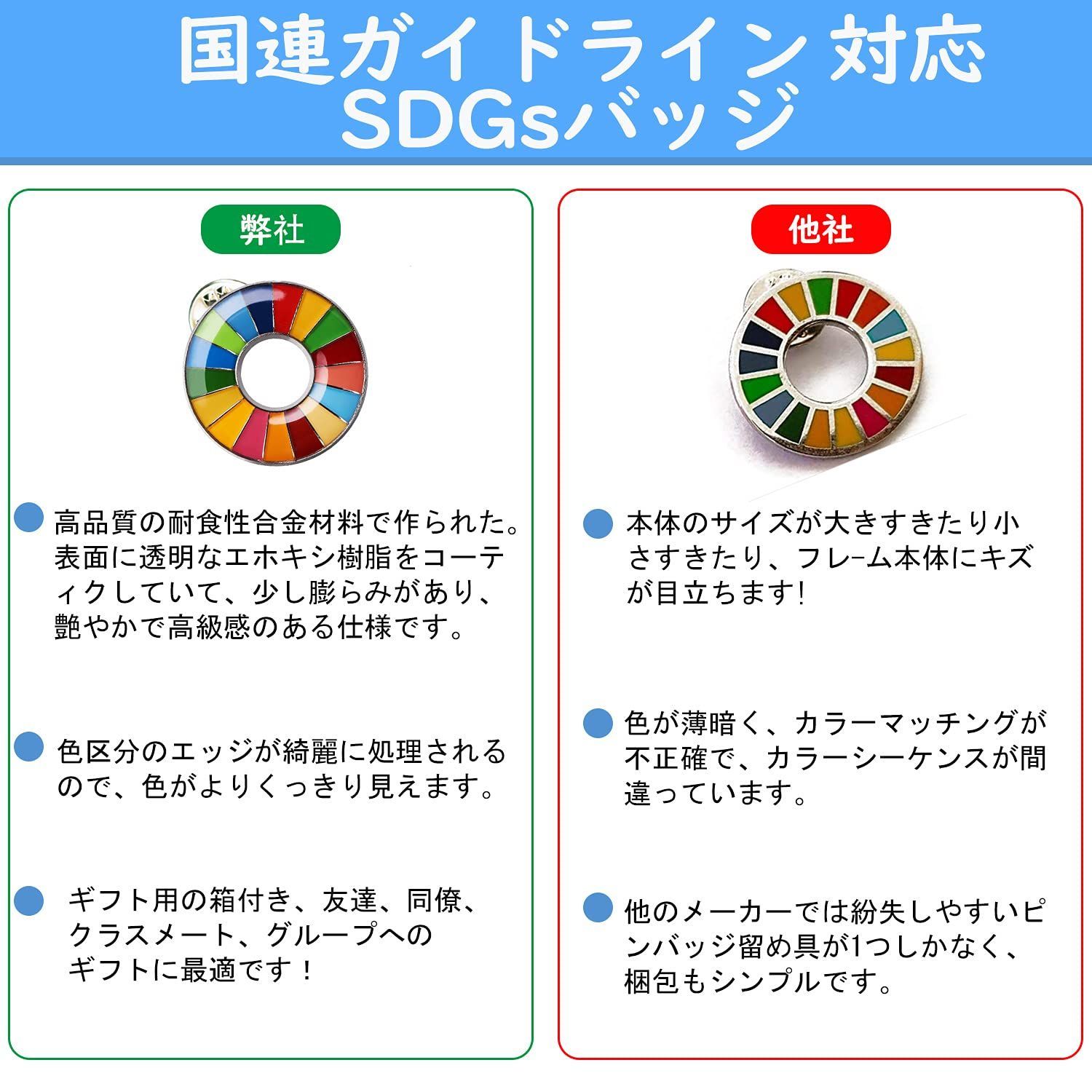 在庫セール】SDGs バッジ(20個セット) 国連本部最新仕様 SDGs