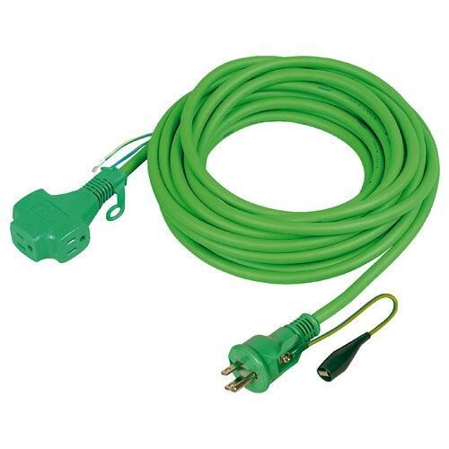 【新品・2営業日で発送】NICHIDO リペアポッキン延長コード アース付 20m 緑 (PPT20EREG 5026GN)