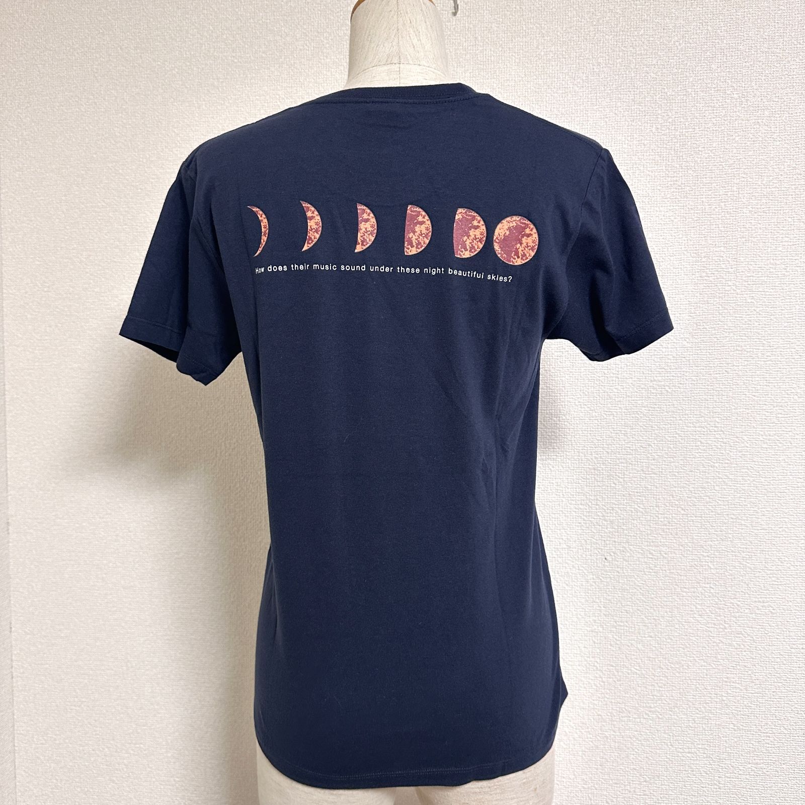 エレファントカシマシ エレカシ 月に浮かぶ像Tシャツ XS 紺×オレンジ