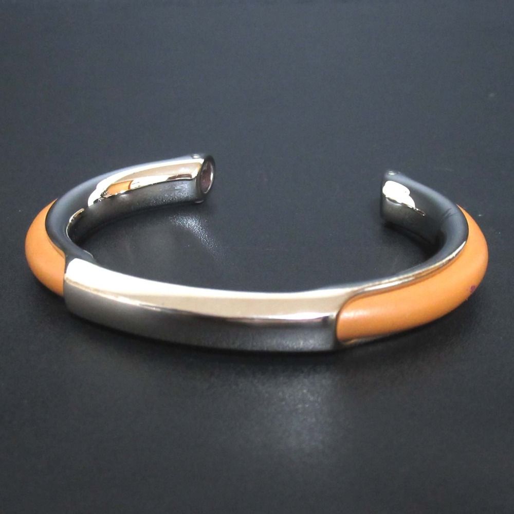 オレンジレザー ステンレスバングル エルメス エルメス バングル