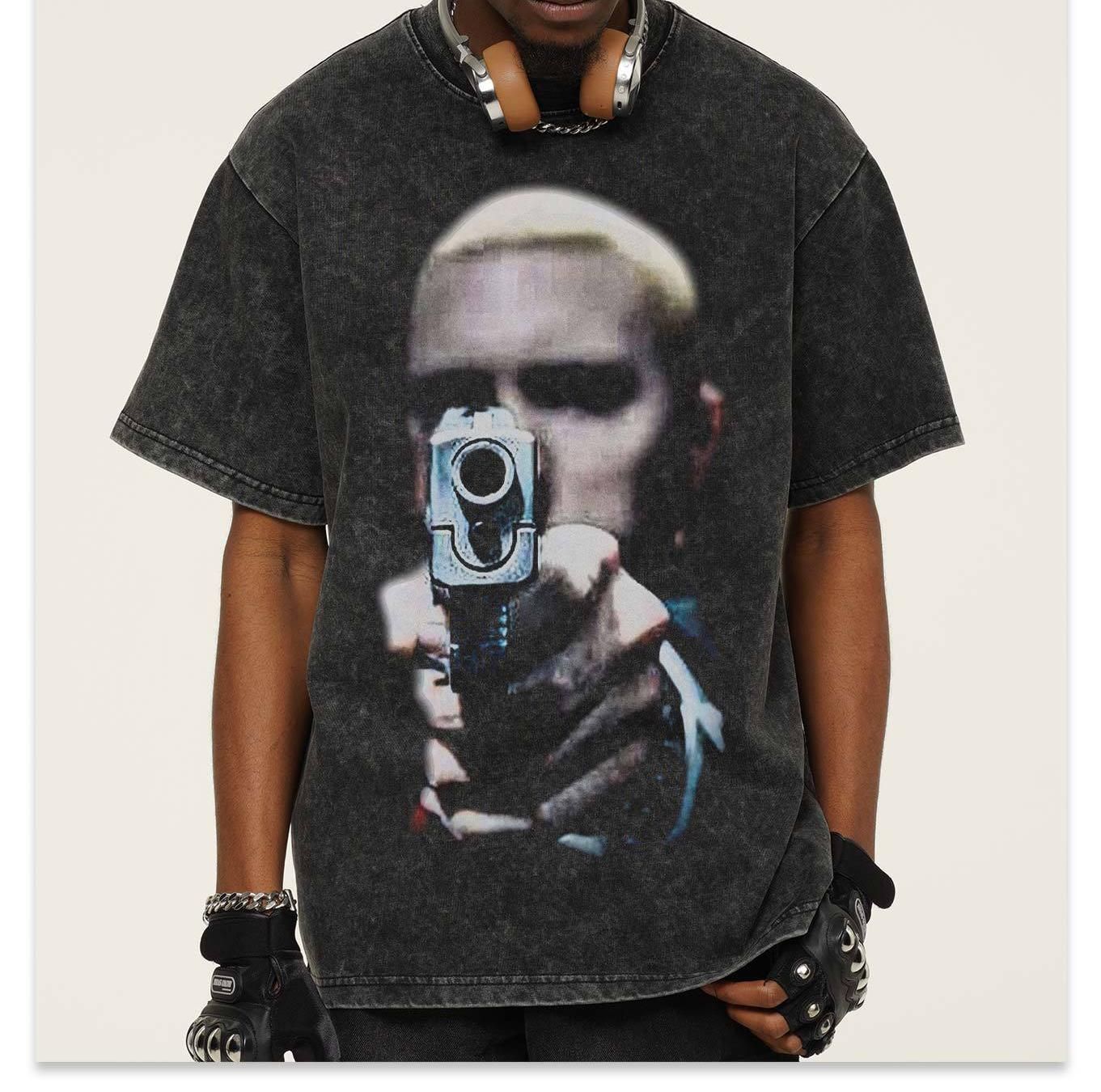 エミネム Eminem ヴィンテージ加工 コットン ラップT 両面