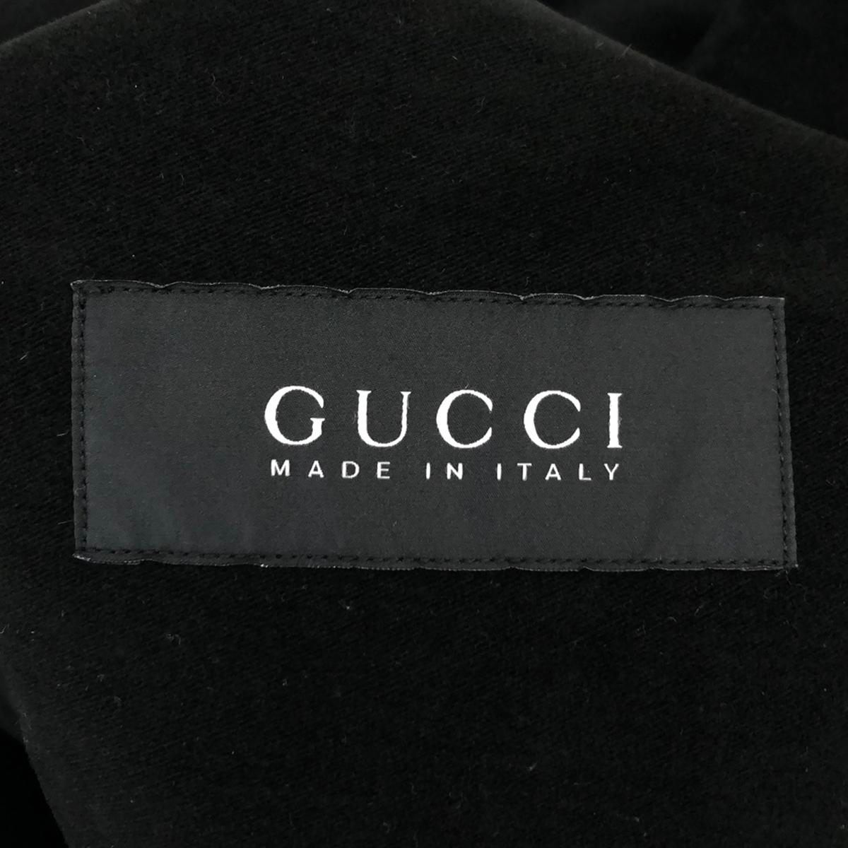 GUCCI グッチ ワンポイント刺繍モールスキンサファリジャケット  ブラック 50