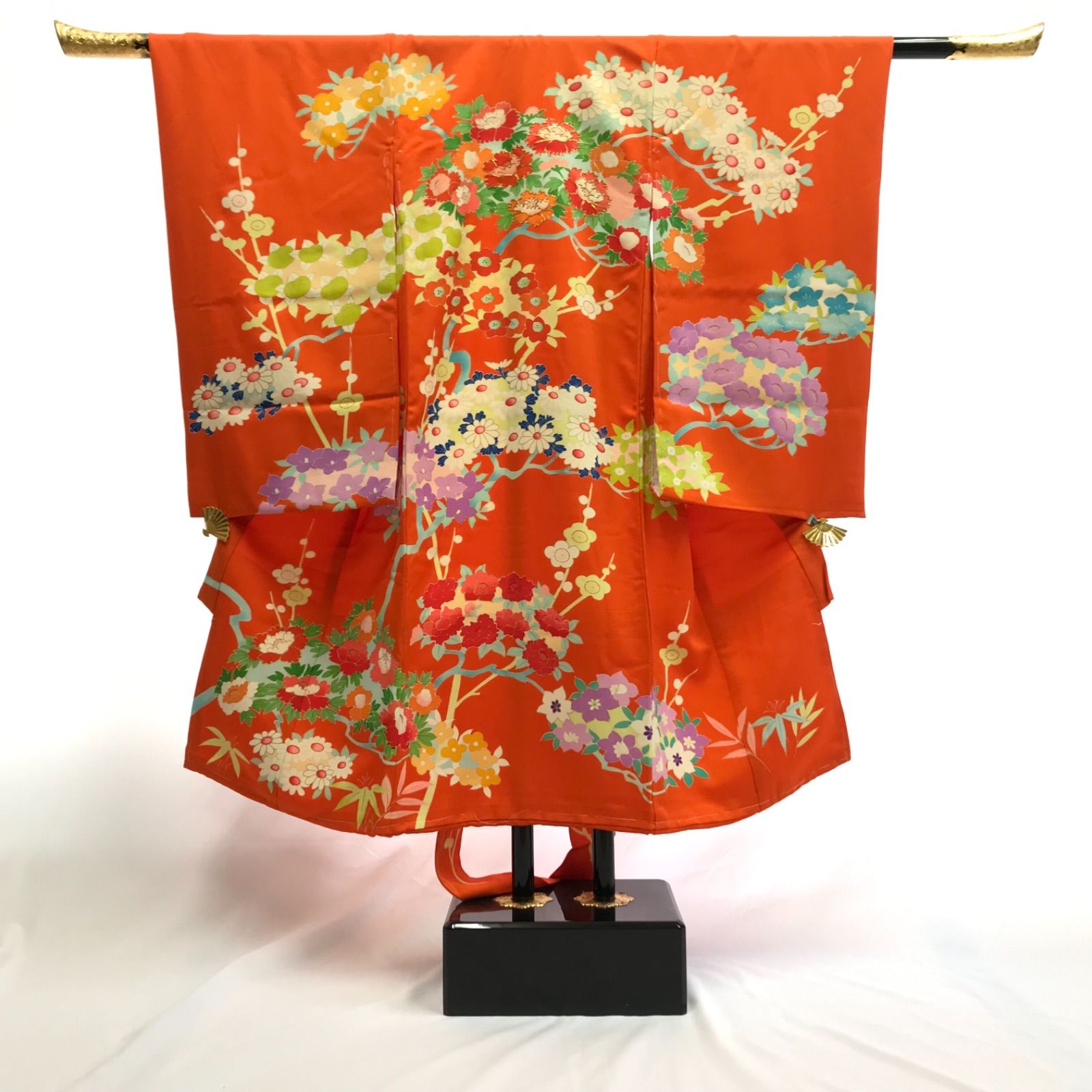 値頃 新品 未使用 お宮参り用女の子着物 花尽くし 朱色 お宮参り用品 Lavacanegra Com Mx Lavacanegra Com Mx