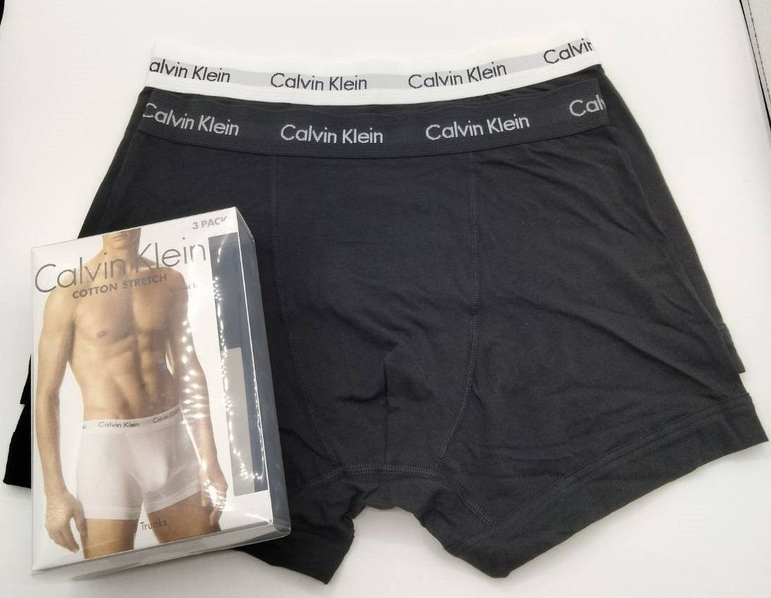 Calvin Klein(カルバンクライン) コットンストレッチ ボクサーパンツ ブラック×ブラック2枚セット Mサイズ メンズボクサーパンツ  男性下着 U2662