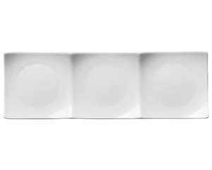 キ512 208 白磁三品浅口プレート 小