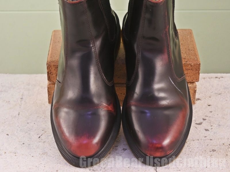 B678 レディース Dr.マーチン サイドゴアブーツ 茶 ブラウン 38 24cm