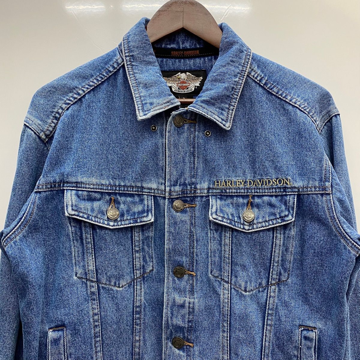 ハーレーダビッドソン Harley-Davidson 刺繍ロゴ イーグル デニム