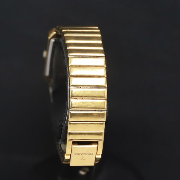【稼働品】BURBERRY 11500L SS/GF 白 QZ レディース腕時計 QZ アニエスベー V401-0850 シルバ―文字盤 レディース腕時計