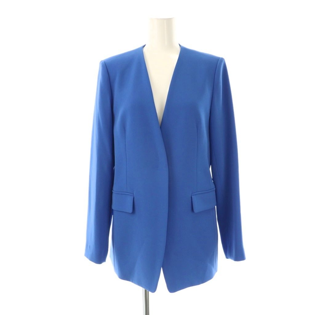 アナイ ANAYI セットアップ パンツスーツ ストレッチクロスベルト付き ジャケット セミワイド 38 ブルー ES OS