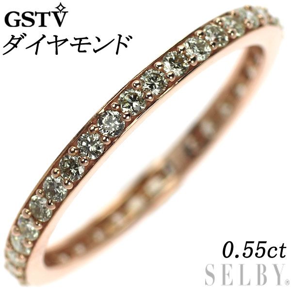 GSTV K18PG ダイヤモンド リング 0.55ct フルエタニティ - メルカリ